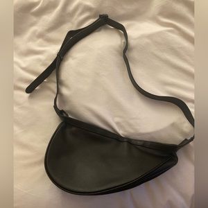 Leather banana bag black similar to The Row